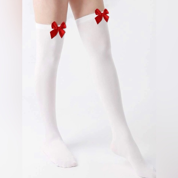 Bow Decor Over The Knee Socks - Picture 3 of 3